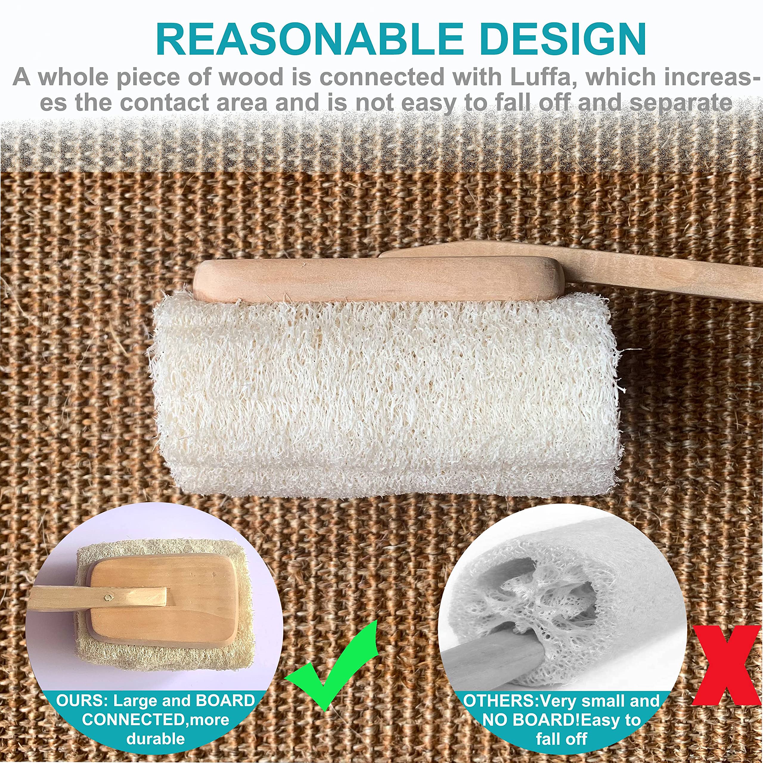 Mr.Cui'shop long wooden-handle back brush reaches hard-to-clean areas