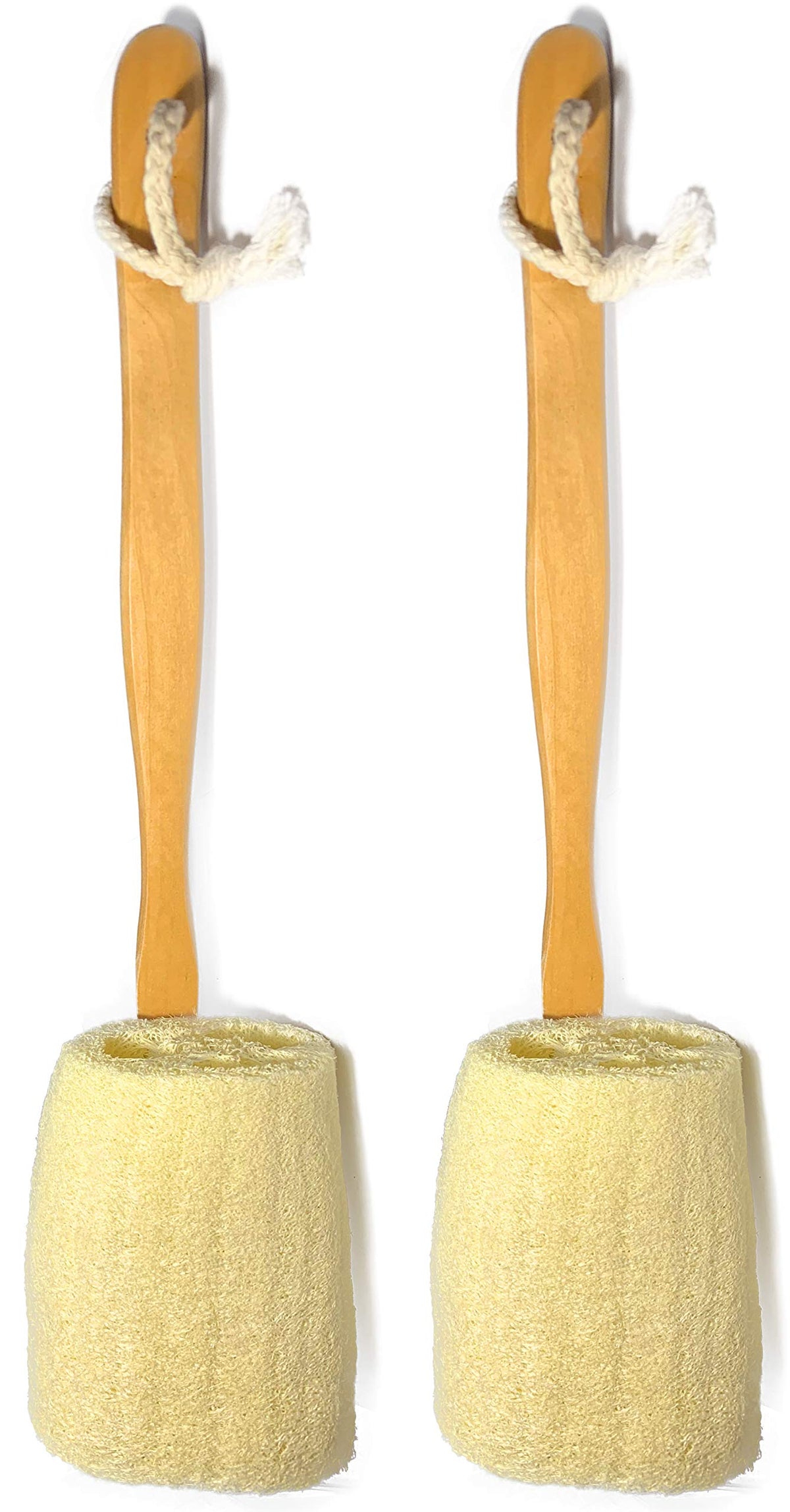 Mr.Cui'shop loofah on stick for back exfoliation and spa-like cleansing