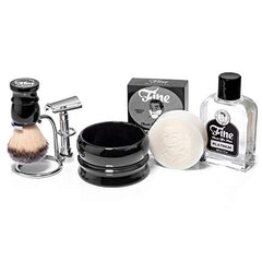 Mr. Fine aftershave barbershop scene evokes classic post-shave confidence