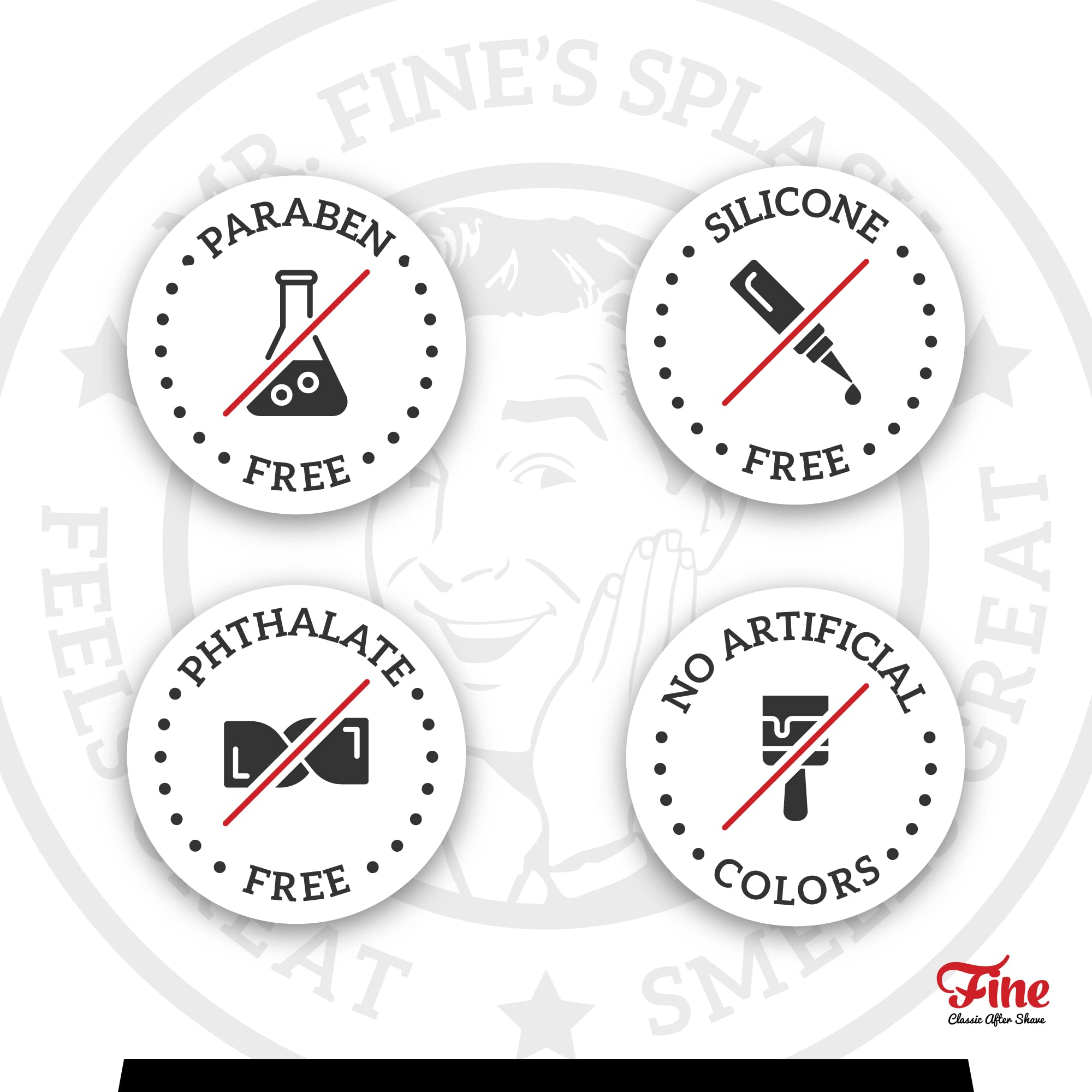 Fine Mr. Fine aftershave bottle cap closeup revealing premium quality