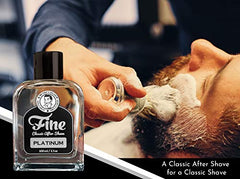Mr. Fine aftershave front packaging image highlighting premium, clean formula for daily grooming
