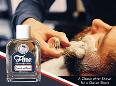 Fine Mr. Fine aftershave label closeup highlighting four-ingredient formula