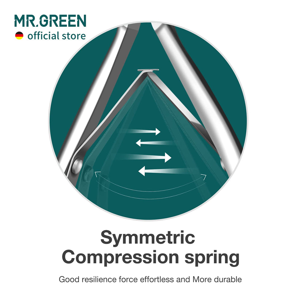 MR.GREEN Cuticle Nippers stainless steel construction resists rust and maintains sharpness.