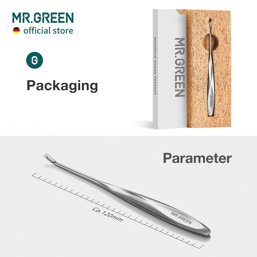 MR.GREEN Cuticle Pusher made of medical grade stainless steel resists rust.