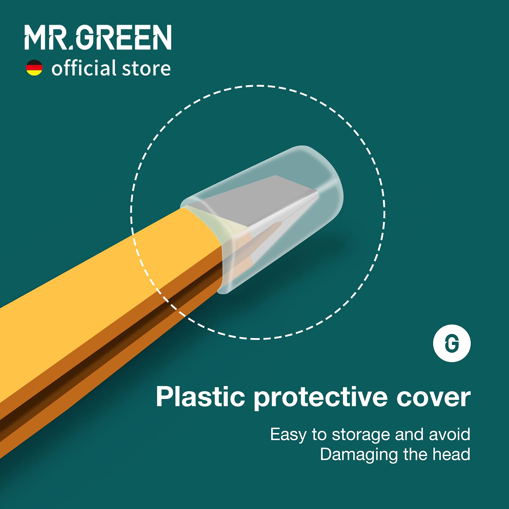 MR.GREEN ergonomic handle on orange tweezers for easy daily brow grooming