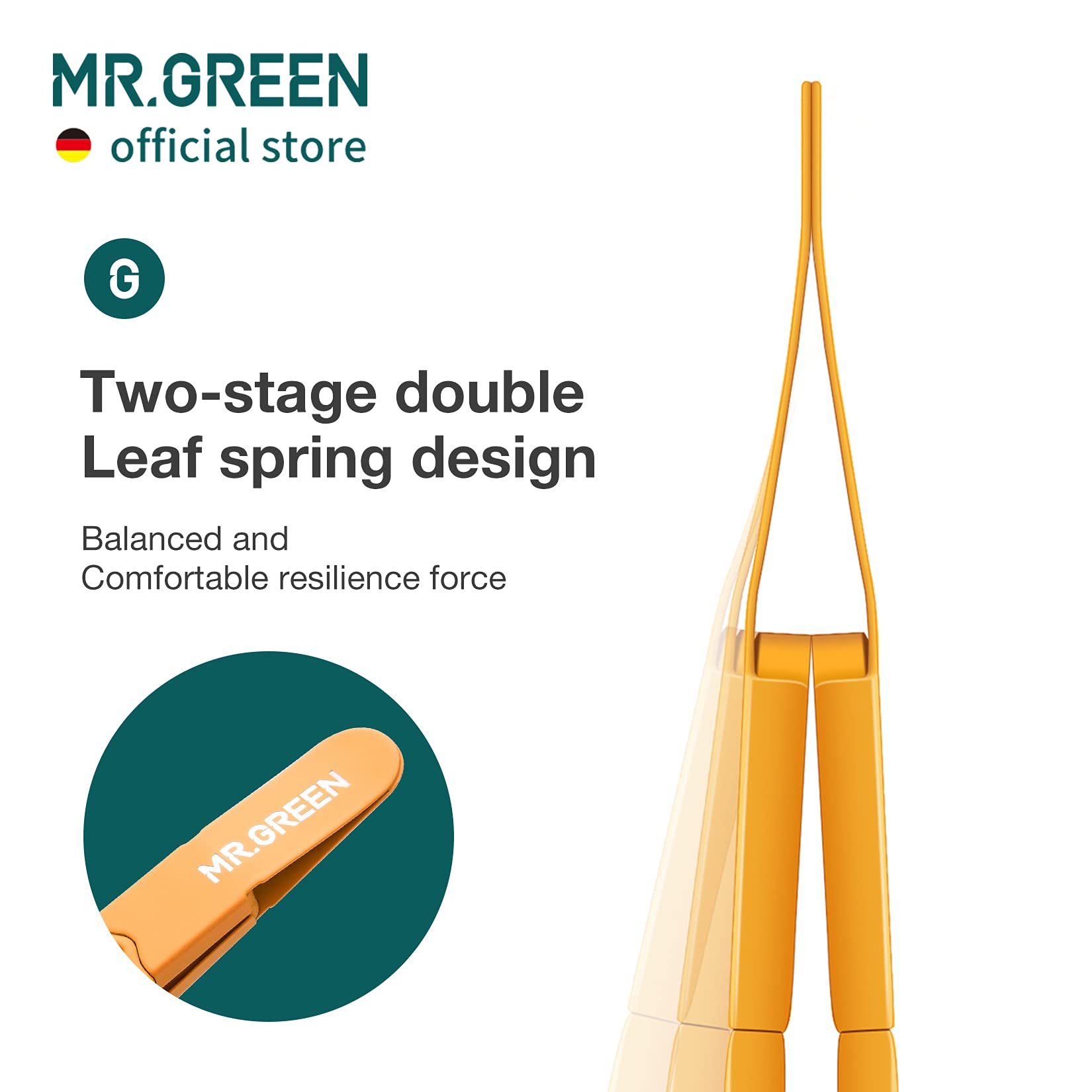 MR.GREEN eyebrow tweezers stainless steel precision for reliable hair removal