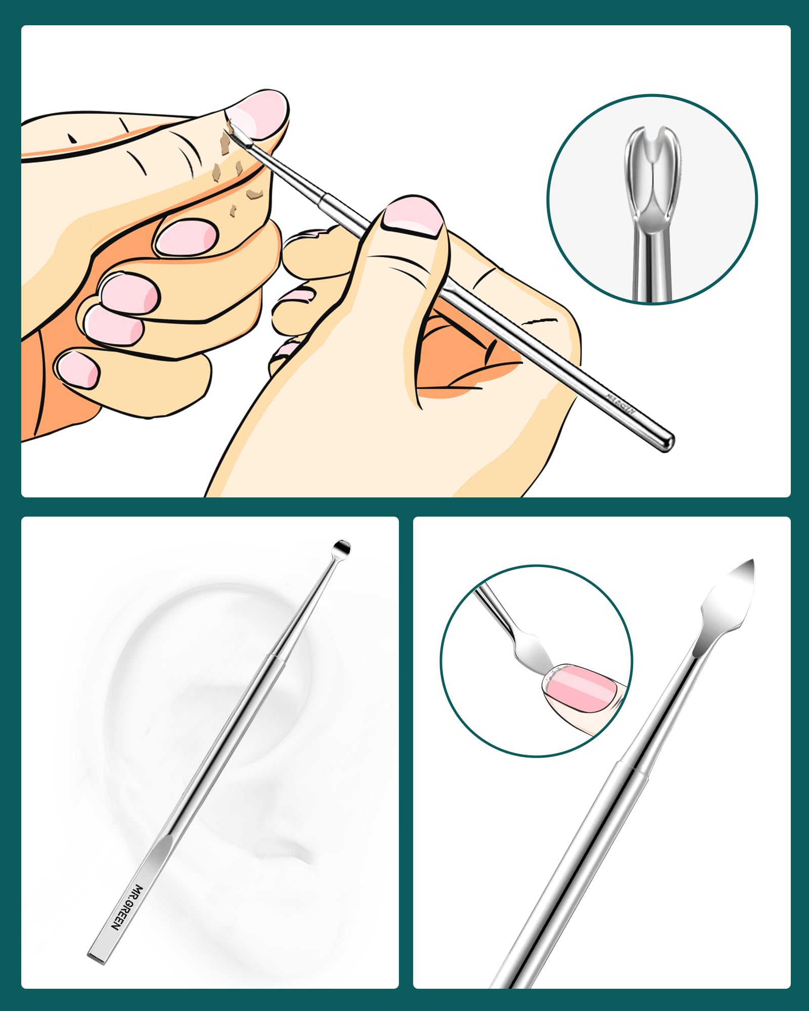MR.GREEN ear wax remover highlights hygienic care in a compact tool.