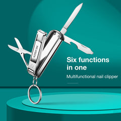 MR.GREEN multifunctional nail clipper folded compact demonstrates portability for on-the-go use.