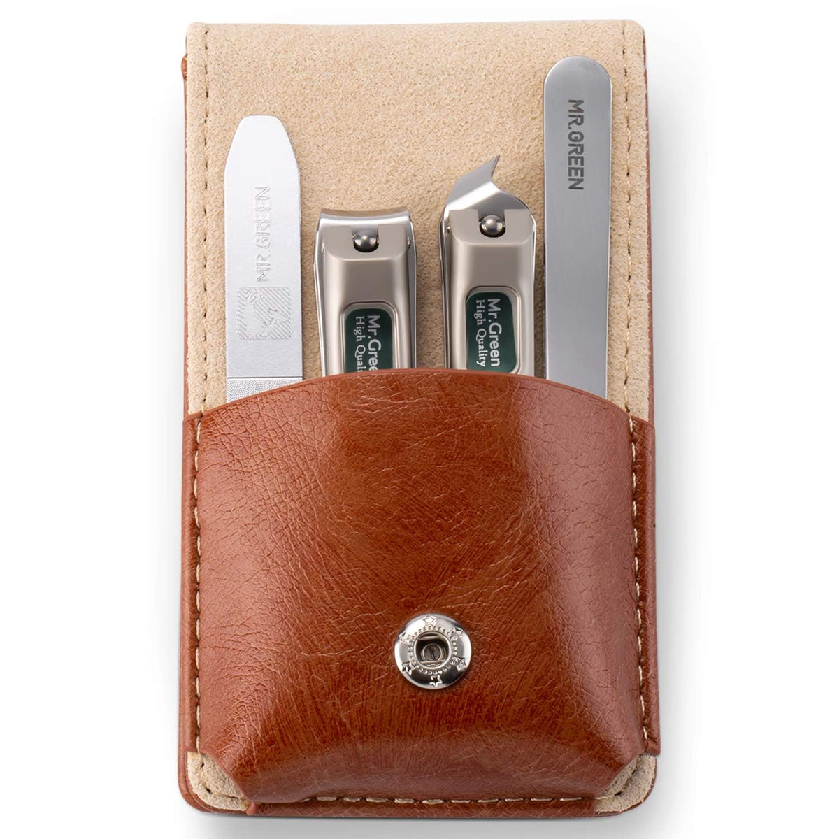 MR.GREEN nail clipper 4Pcs set in compact case for travel