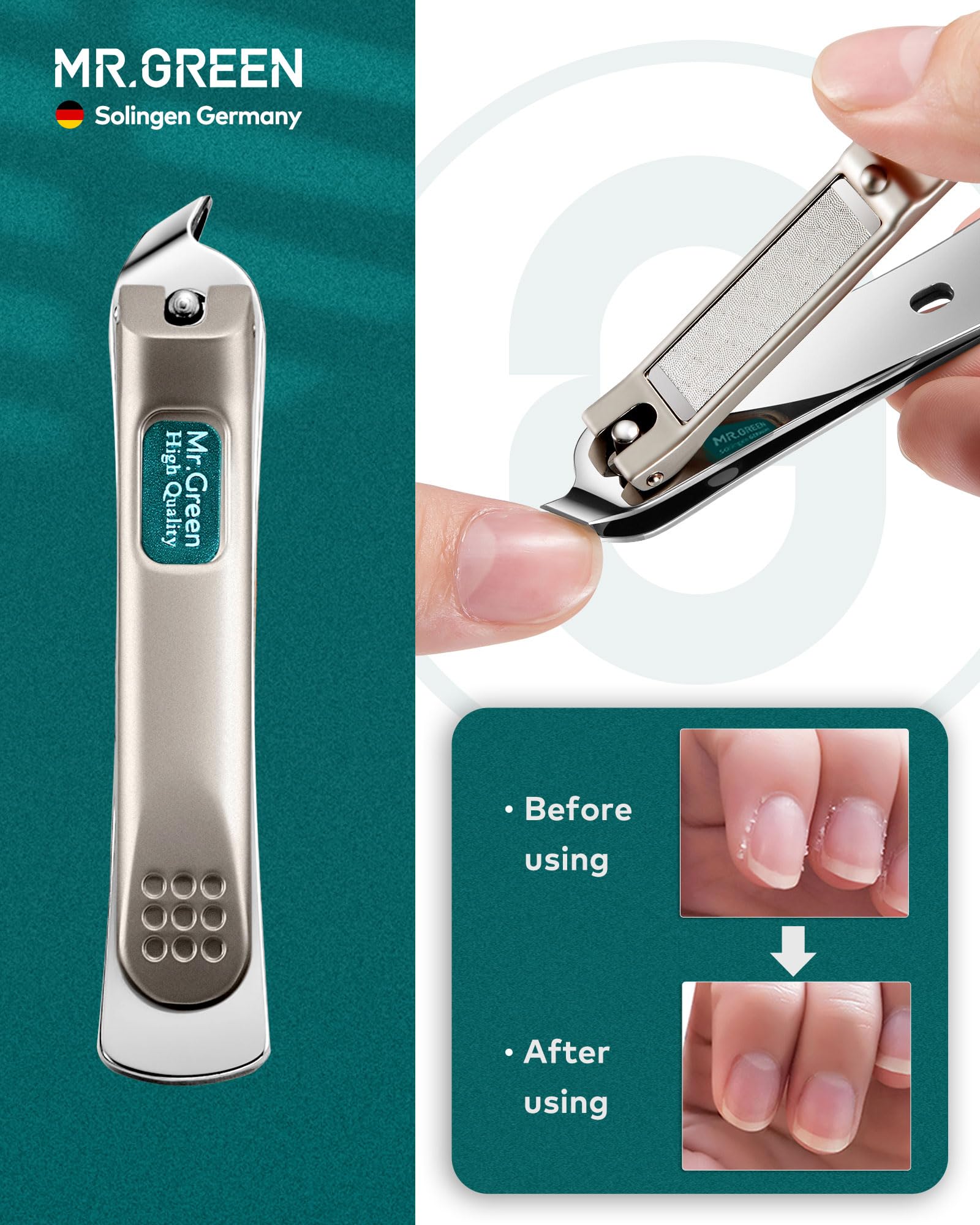 MR.GREEN glass file detail with smooth surface for nails