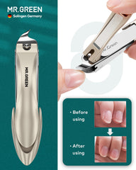 MR.GREEN Nail clipper with catcher for mess-free trimming