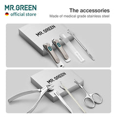 MR.GREEN nail clippers in gray stainless steel finish