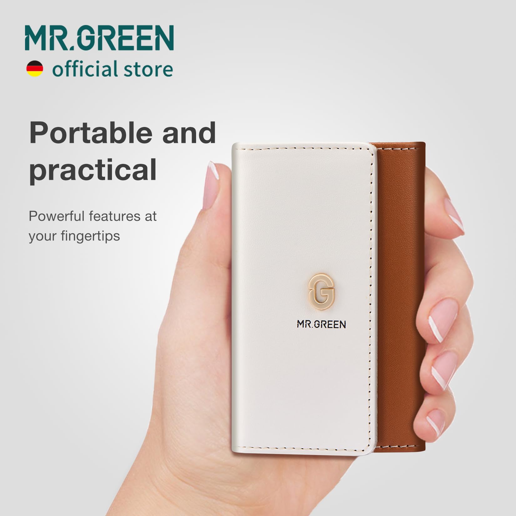 MR.GREEN Nail clippers in stainless steel with brown case for durable, precise trimming