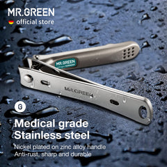 MR.GREEN Nail Clippers stainless steel finish resists rust and looks premium.