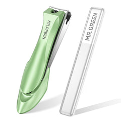 MR.GREEN nail clippers with nail file splash-proof design for mess-free trimming