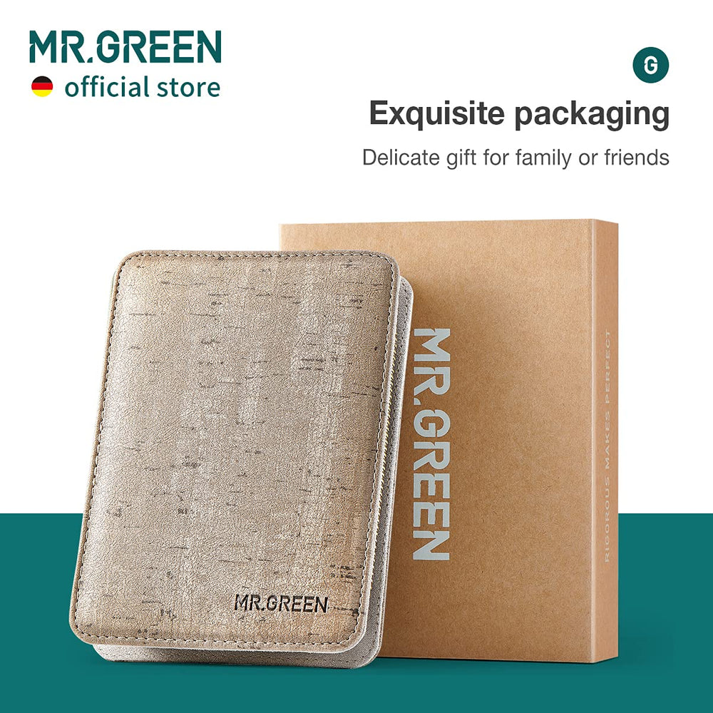 MR.GREEN gray PU leather case highlighting premium personal care tools