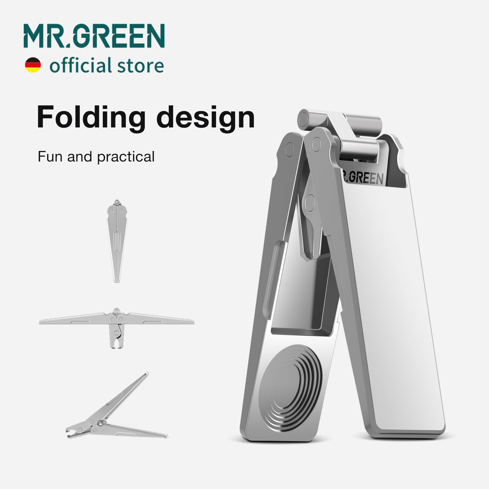 MR.GREEN stainless-steel-nail-scissors with a durable edge for long-lasting manicures.