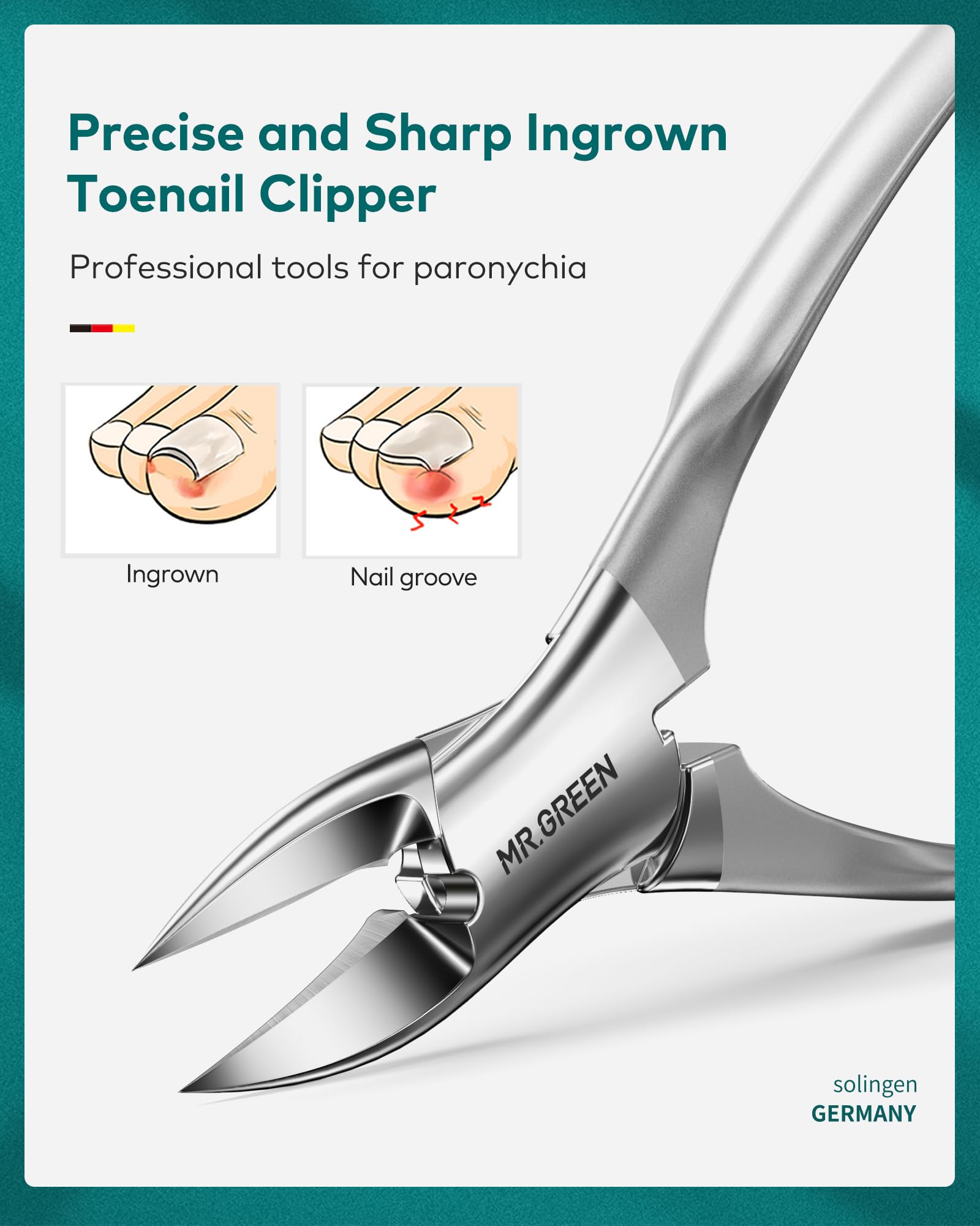 MR.GREEN Toenail clipper designed for precise trimming