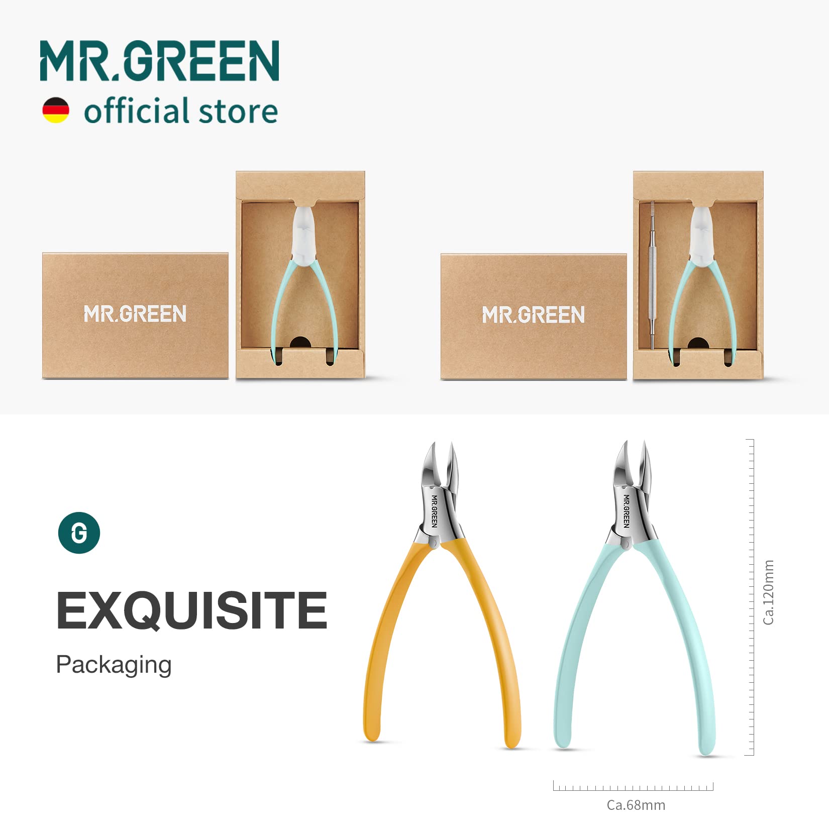 MR.GREEN toenail clippers anti-slip fingerprint-resistant plating stays clean