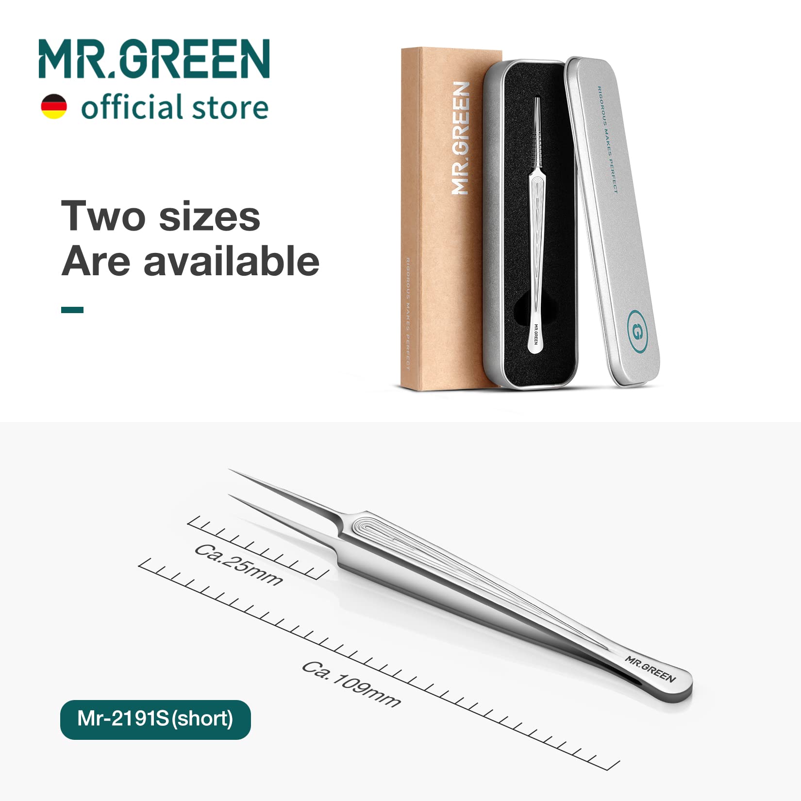 MR.GREEN ingrown hair tweezers support precise brow shaping and gentle extraction.