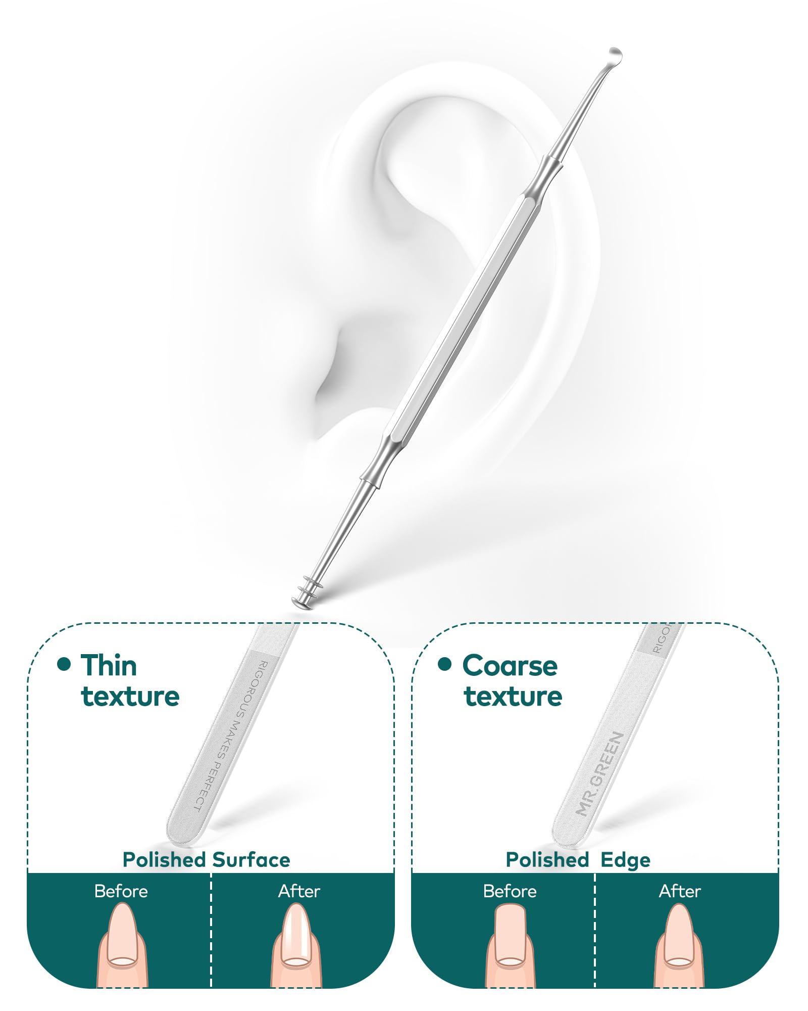 MR.GREEN Tweezers and ear wax removal tool for facial care