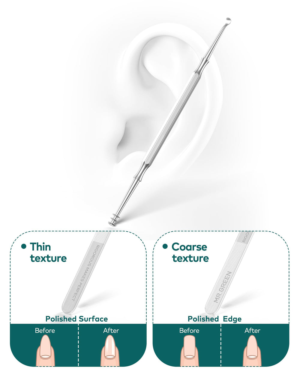 MR.GREEN Tweezers and ear wax removal tool for facial care