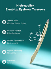 MR.GREEN tweezers stainless-steel construction shown for durability and rust resistance