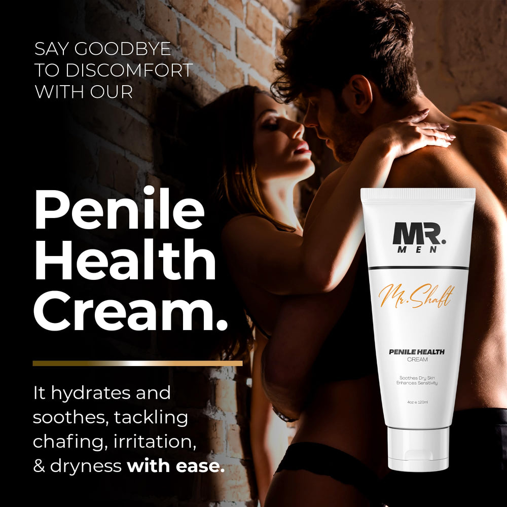 Mr. Men penile cream provides deep hydration for lasting comfort.
