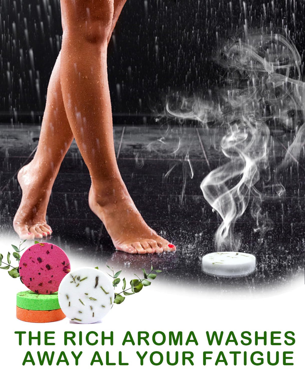 MR MIRYE Citrus shower steamer provides bright, zesty aroma to energize shower rituals.