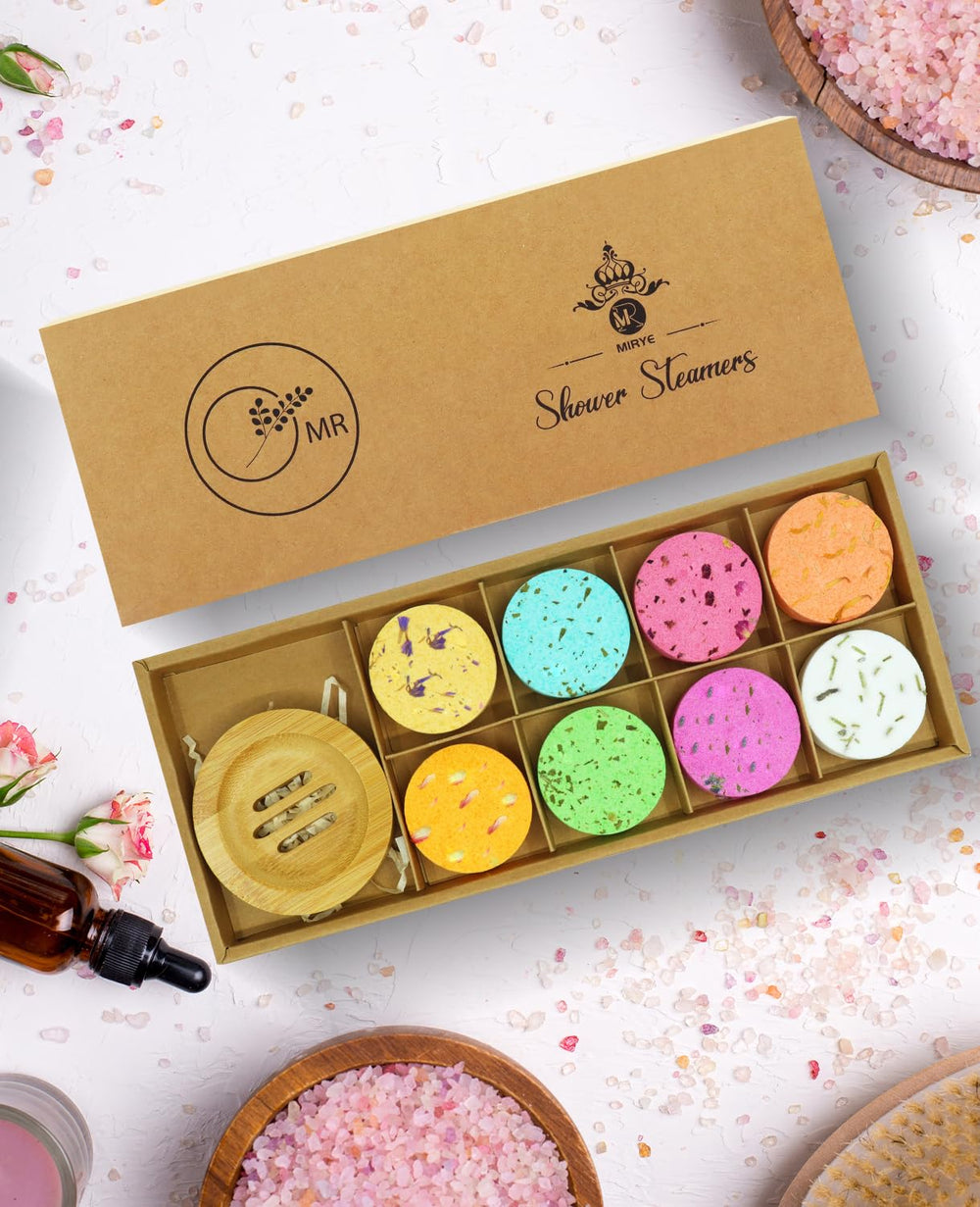 MR MIRYE Grapefruit shower steamer offers uplifting citrus notes for a refreshing wake-up.