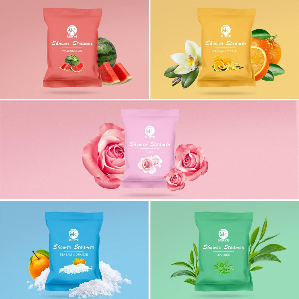MR MIRYE Watermelon scent shower steamer highlights bright fruity notes for morning routines.