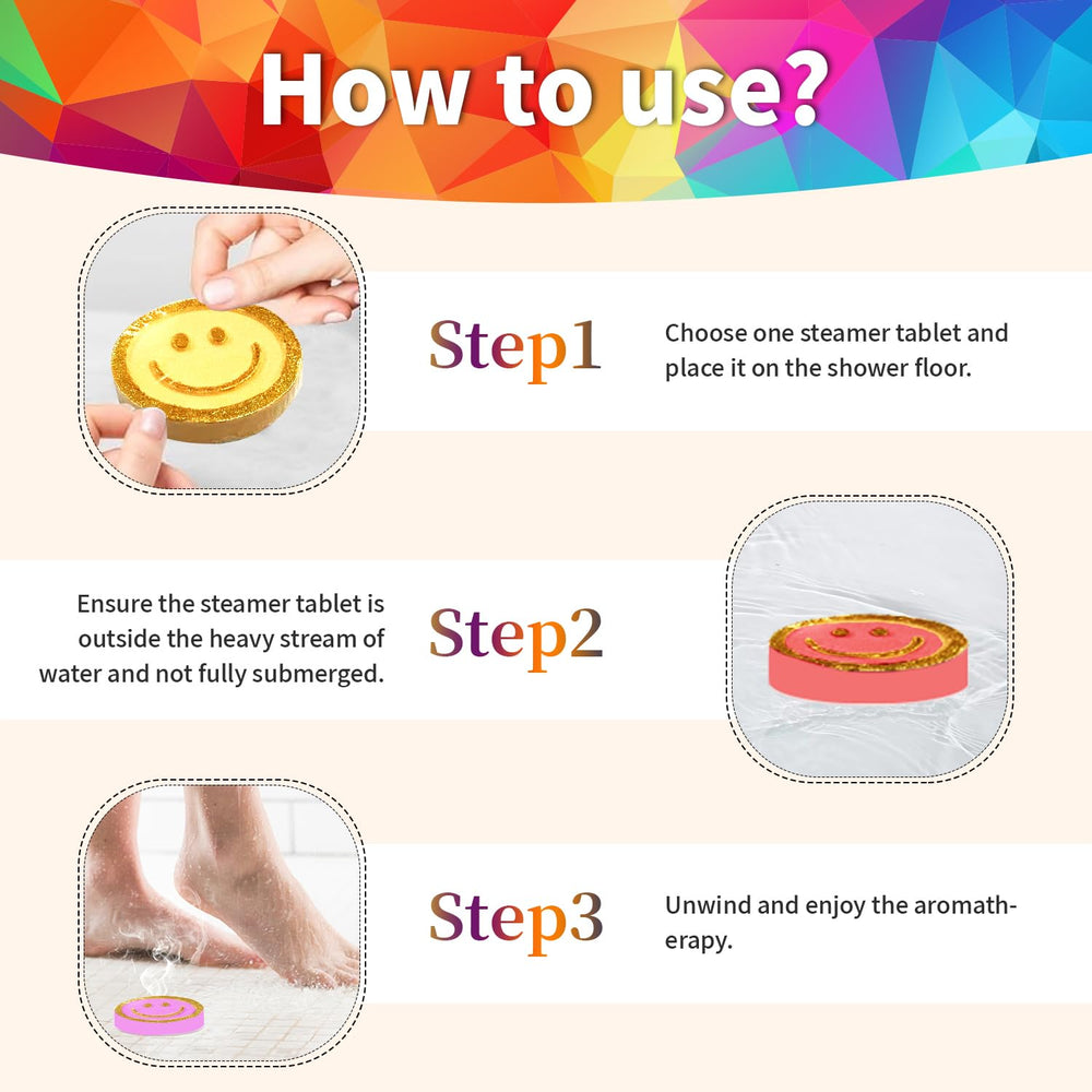MR MIRYE shower steamers activate in the shower to create a fragrant oasis.