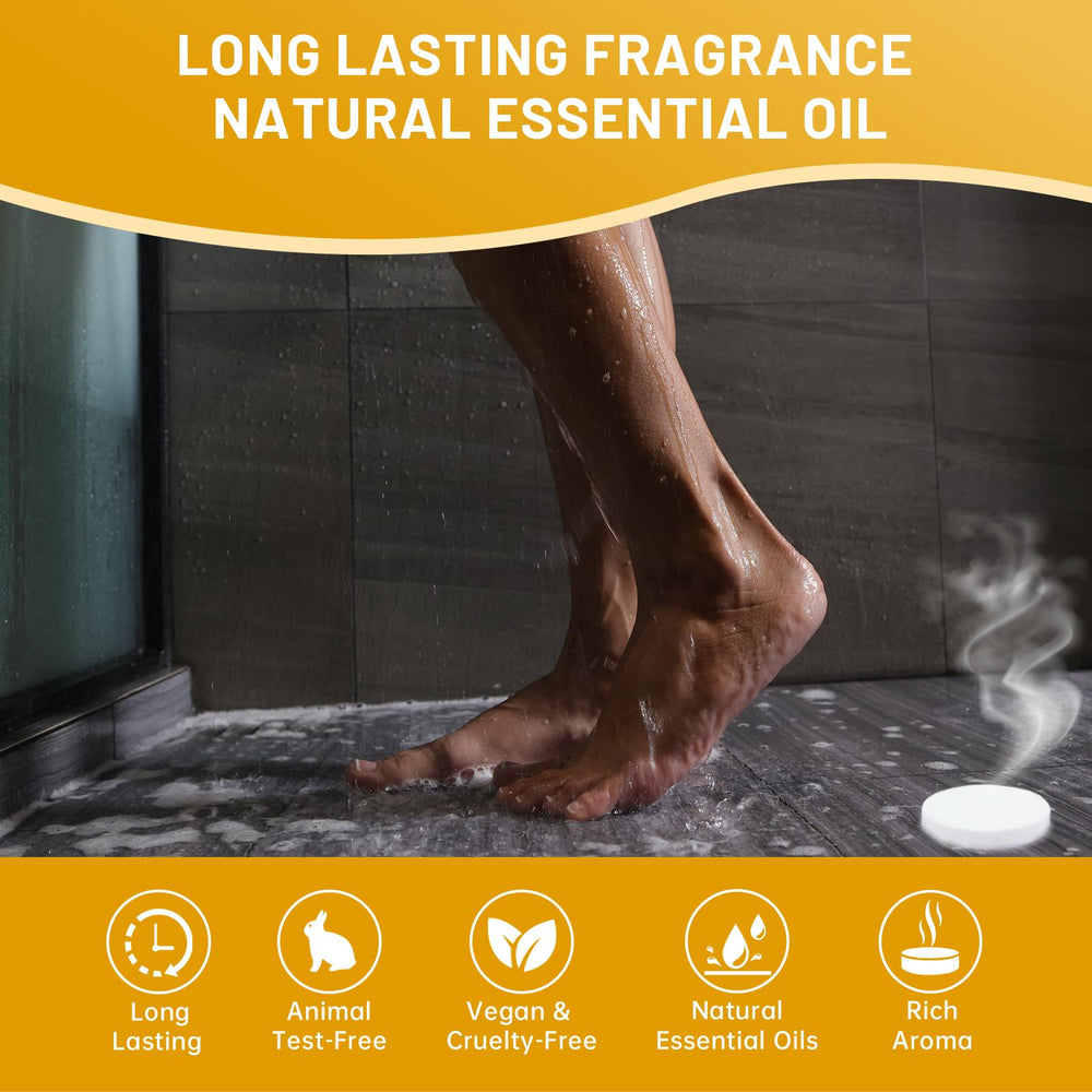 MR MIRYE Mint shower steamer close-up highlights cooling, refreshing notes.