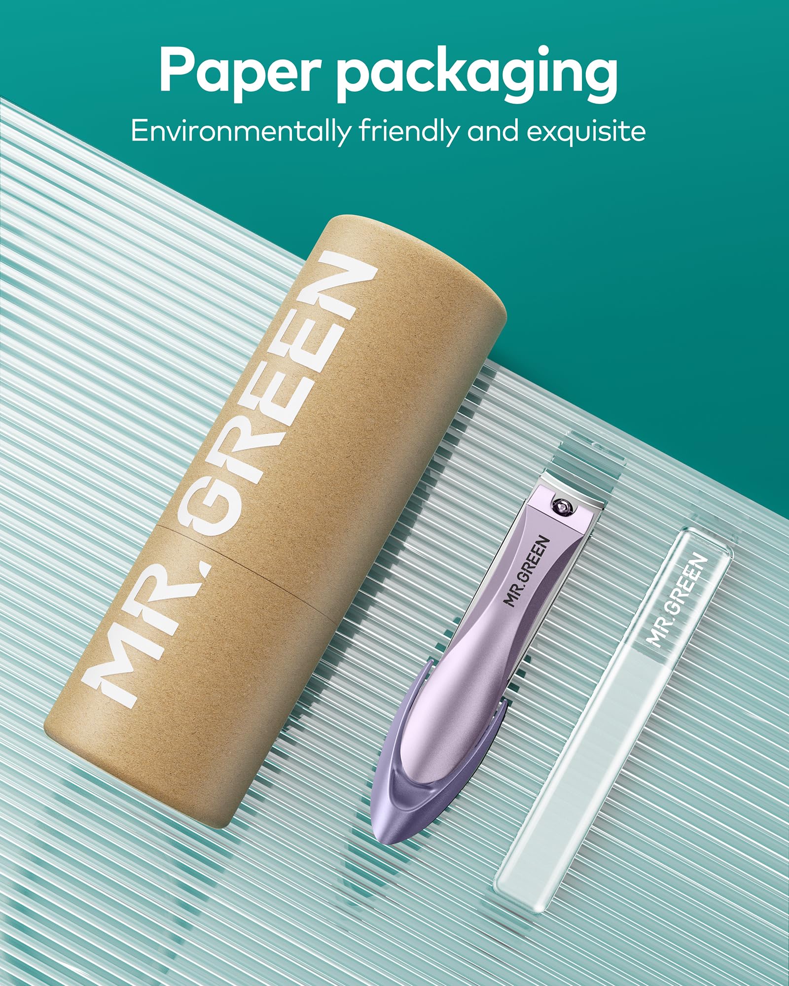 MR.GREEN Nail Clippers with Nail File embedded fish-scale nail file for smoothing edges