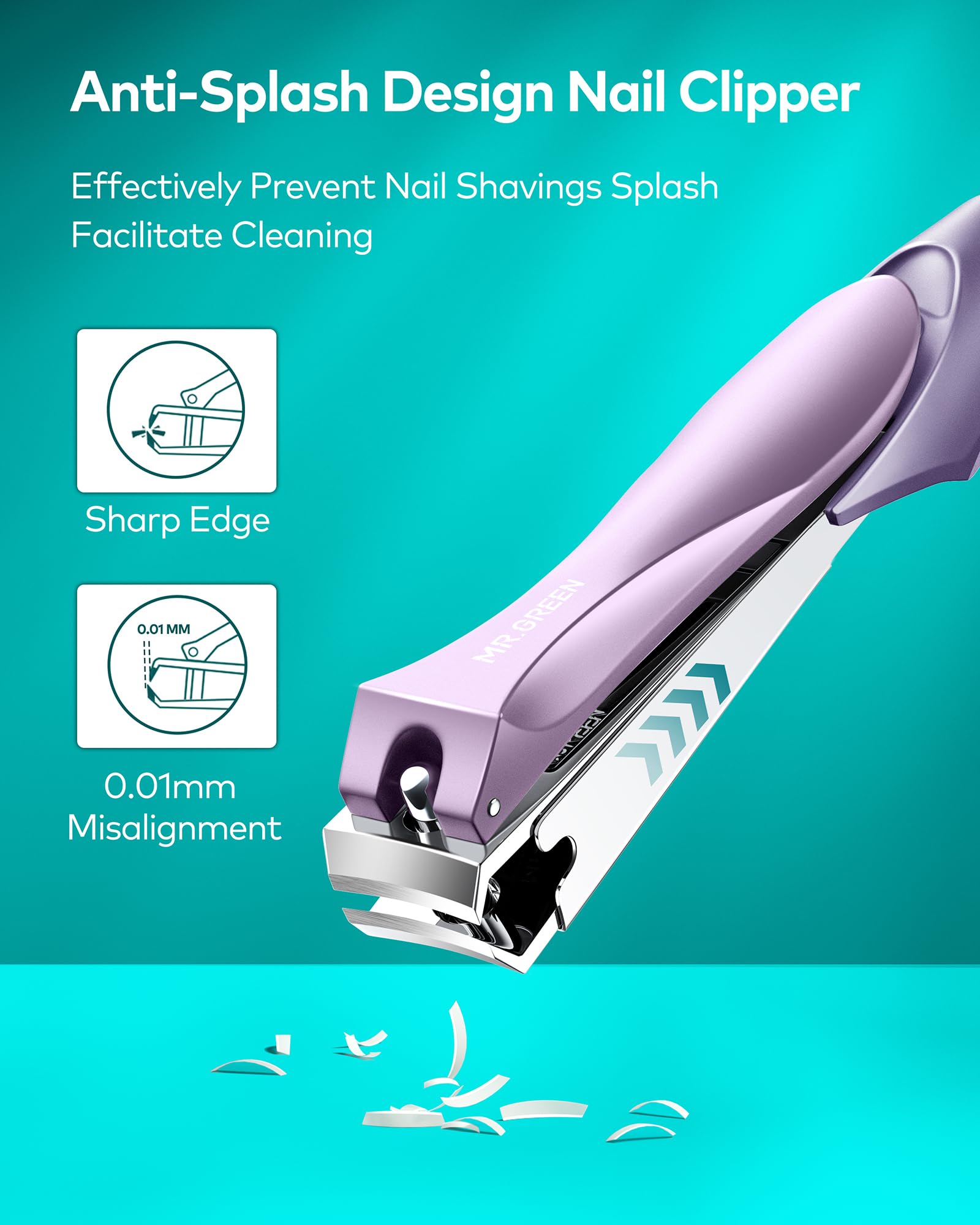MR.GREEN Nail Clippers with Nail File nickel plating for rust resistance