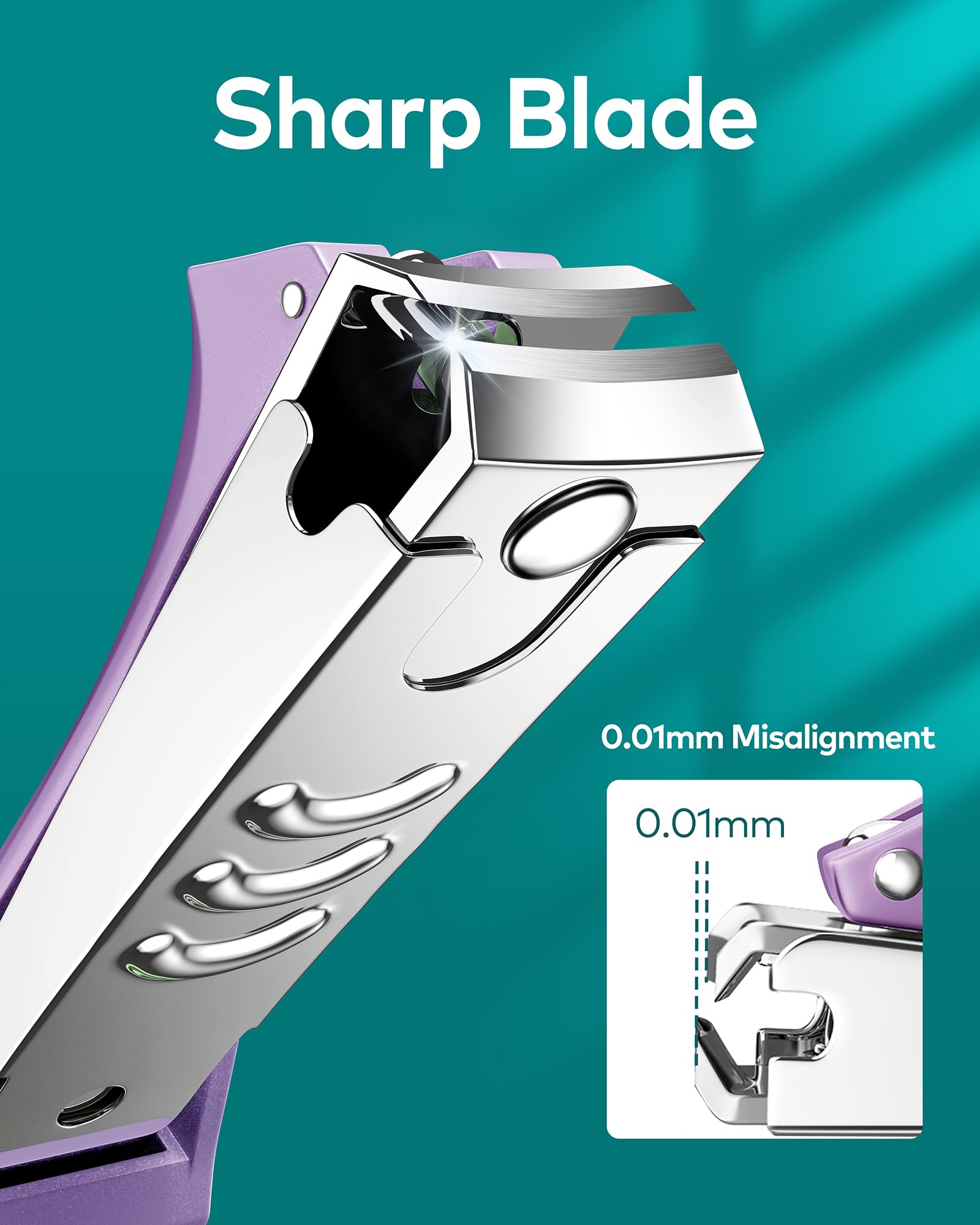 MR.GREEN Nail Clippers with Nail File offset blade design prevents snags during trimming