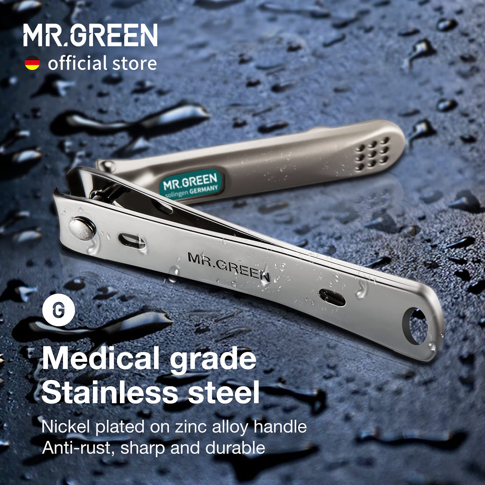 MR.GREEN Nail Clippers in use delivering smooth, controlled cuts