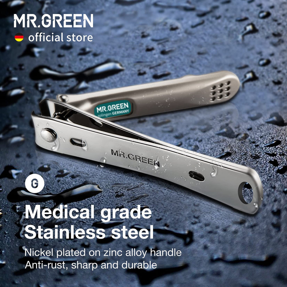 MR.GREEN Nail Clippers in use delivering smooth, controlled cuts