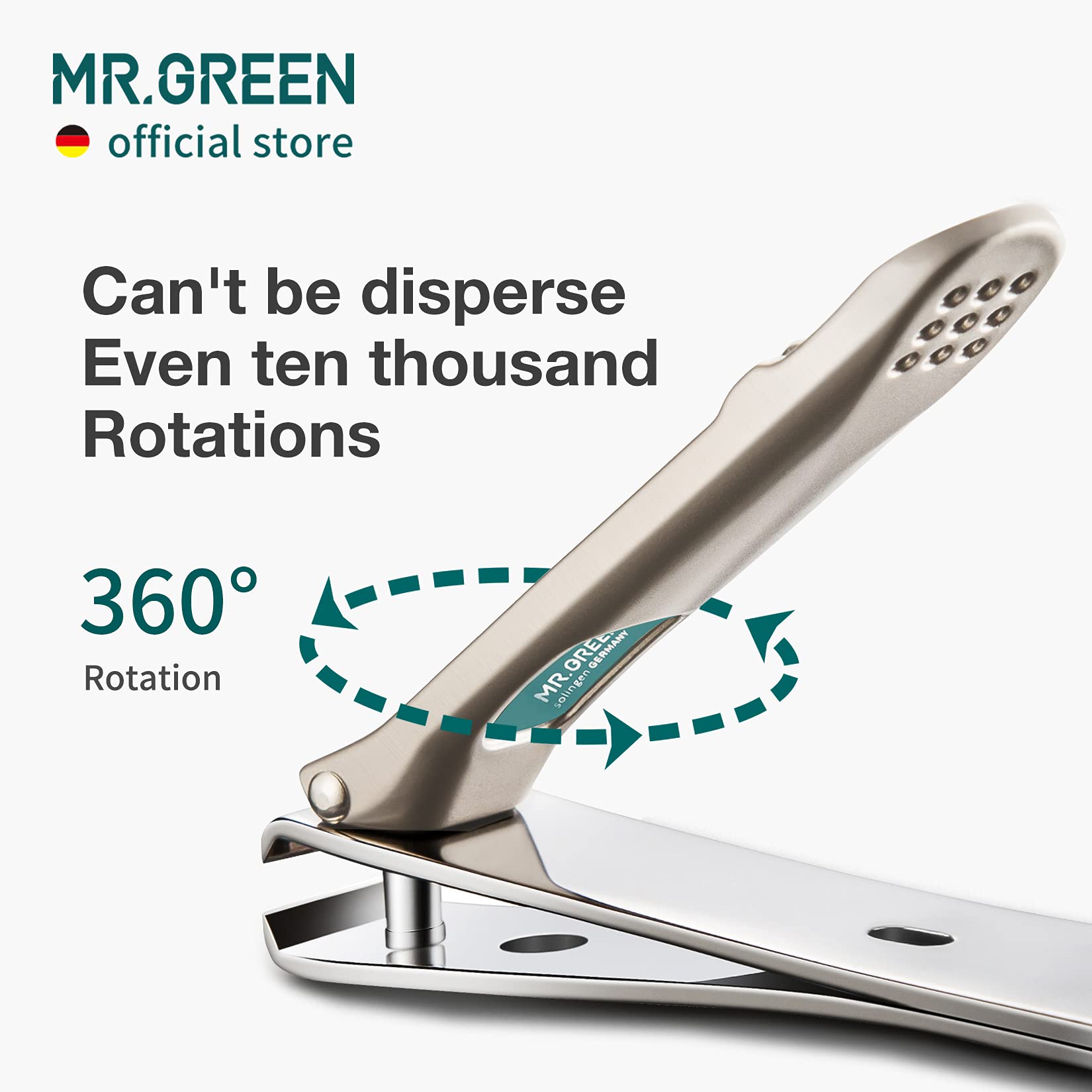 MR.GREEN Nail Clippers ergonomic handle for comfortable grip during use