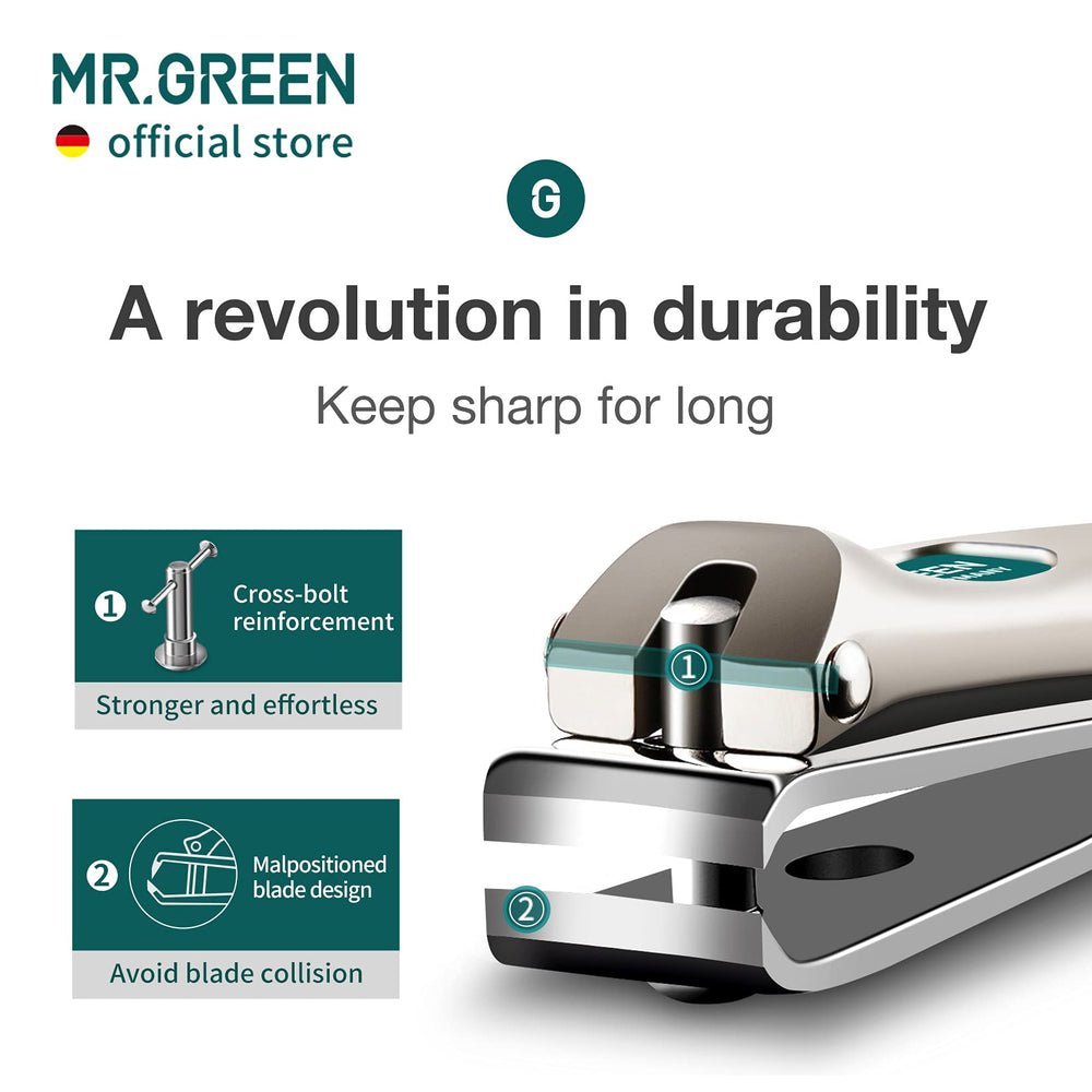 MR.GREEN Nail Clippers metal texture with rust resistance and durability