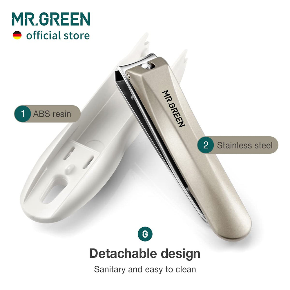 MR.GREEN nail clippers nano glass file bottom enables precise edge smoothing