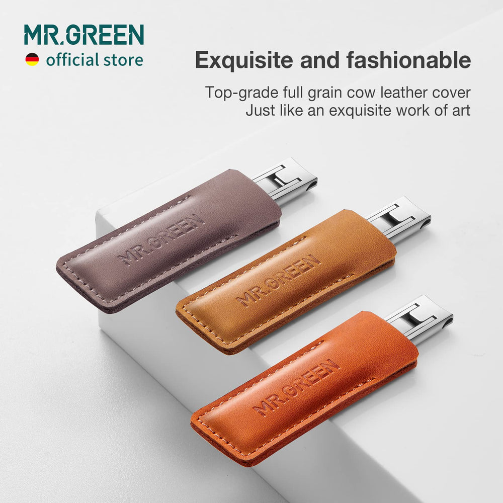 MR.GREEN leather-cover case demonstrates easy storage and gifting appeal