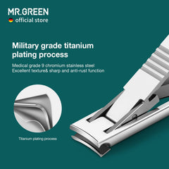 MR.GREEN built-in nail file visible for convenient at-home grooming