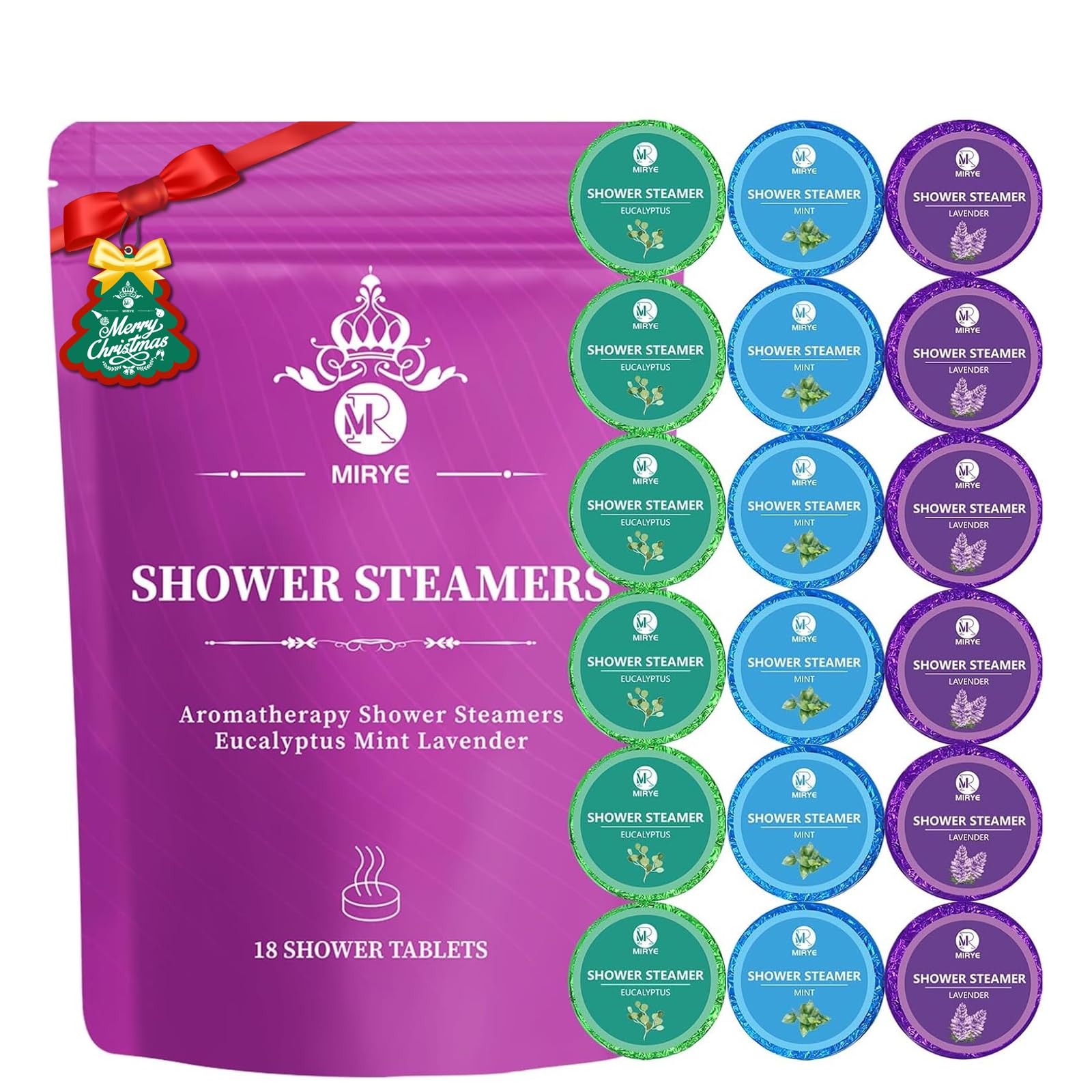 MR MIRYE eucalyptus packaging shower steamers for a refreshing start to the day