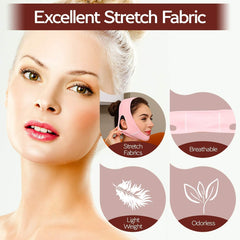 Mroobest ParaFaciem skin tightening bandage supports sag reduction and contour enhancement.