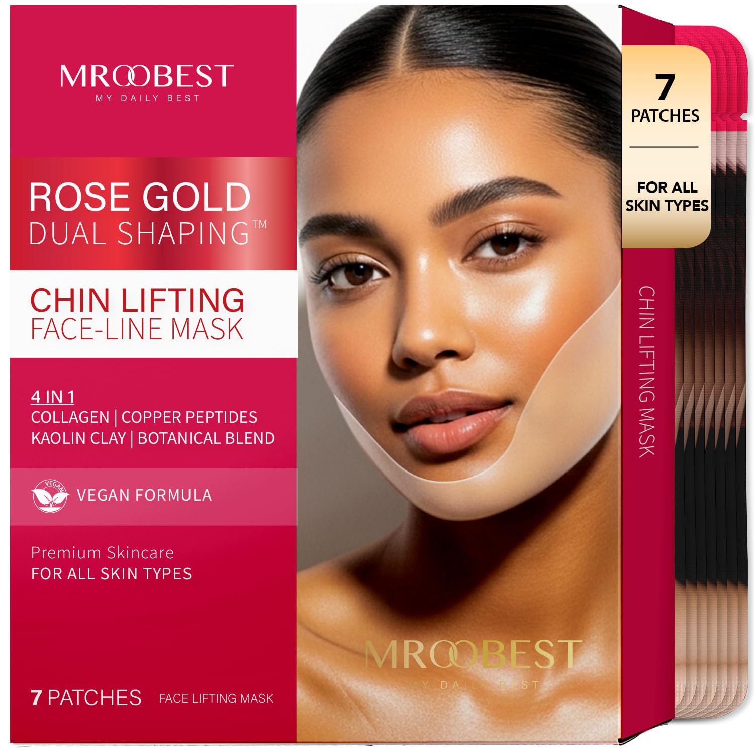 Mroobest ParaFaciem V Line Mask with rose gold hardware for a premium night routine