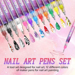 Mrryiio nail art pens with a 0.5 mm tip enable fine line work
