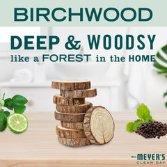 Mrs. Meyer's Birchwood bar soap close-up shows creamy lather ideal for hands.