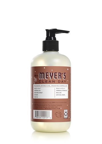 Mrs. Meyer's Gingerbread hand soap foam lathers softly for daily cleansing