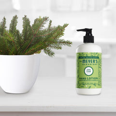 Almond oil nourishes skin in Mrs. Meyer's Iowa Pine hand lotion